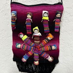 Mexican Worry Doll Crossbody Purse. NWT